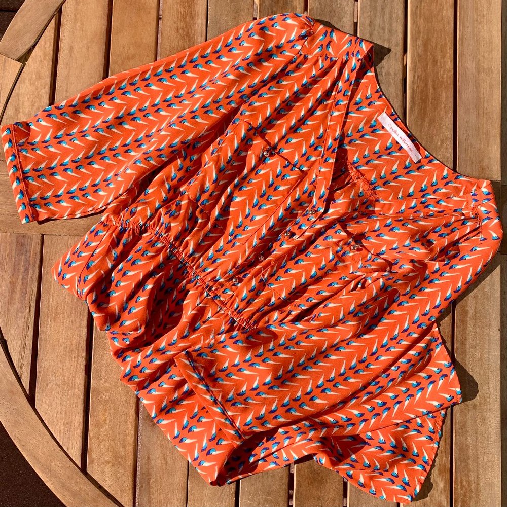 Carolina Williamson Orange Shirt Dress